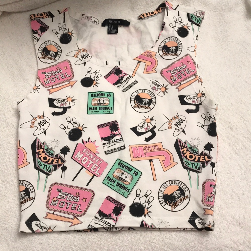 Forever21 Retro Cropped Tank Size M